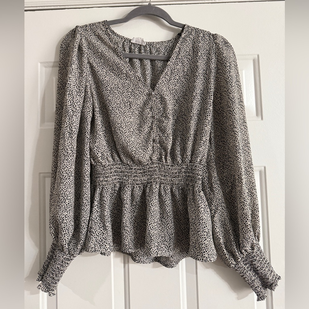 Sienna Sky Black and White Patterned Blouse
